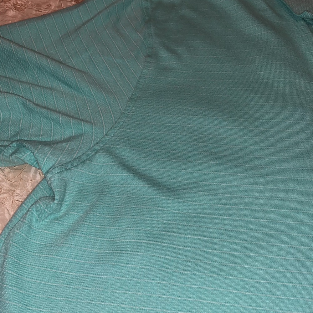 MEN - Blue Stripe Polo - Size Large - Picture 5 of 6